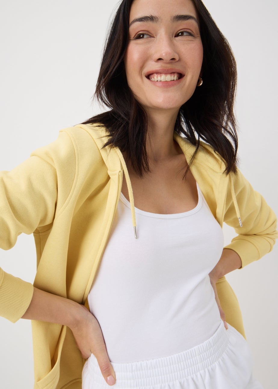 Yellow Zipped Hoodie