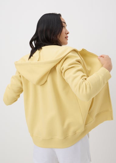 Yellow Zipped Hoodie