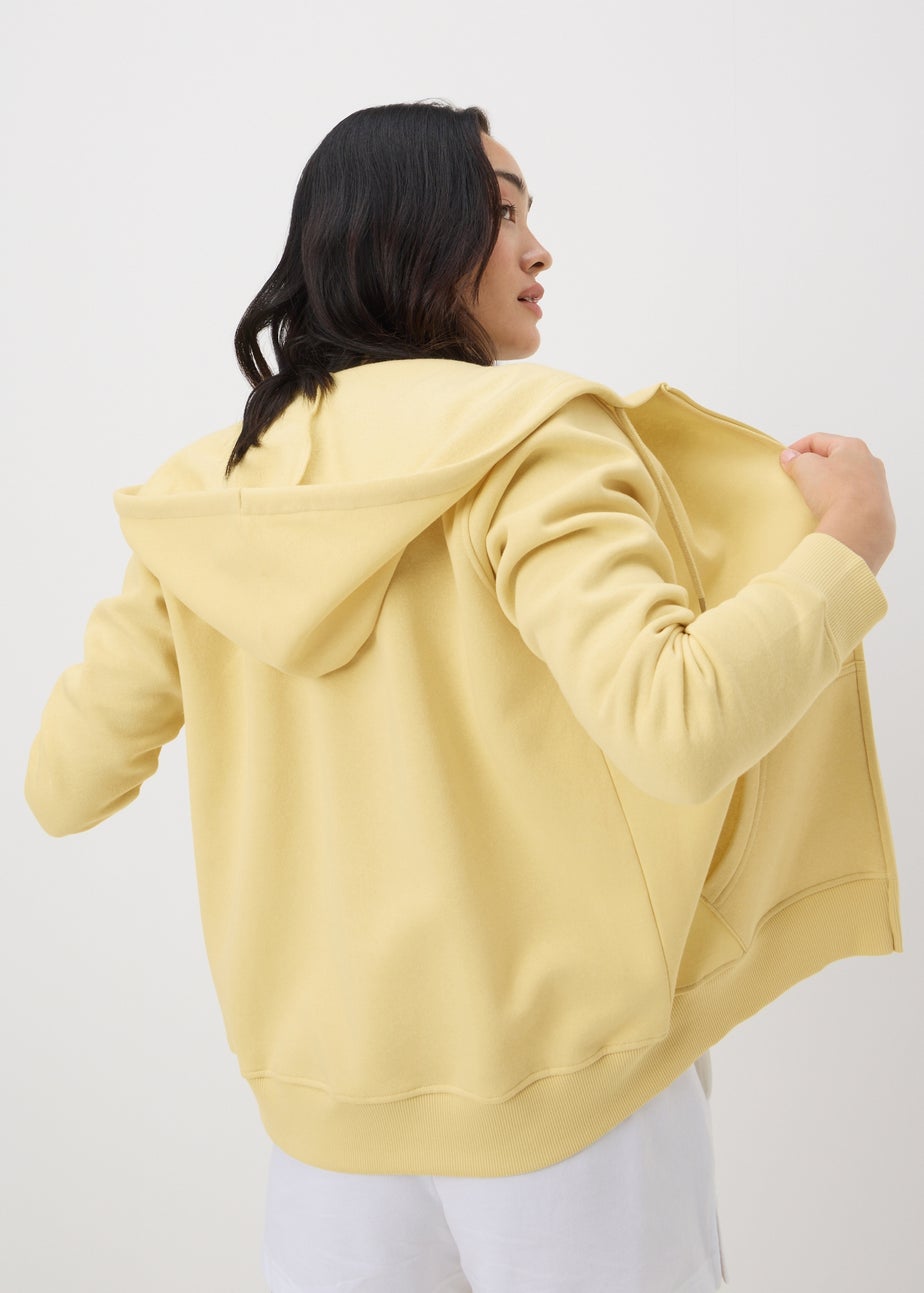 Yellow Zipped Hoodie
