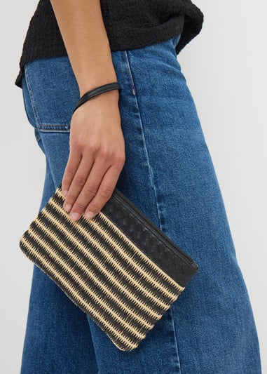 Black Straw Purse