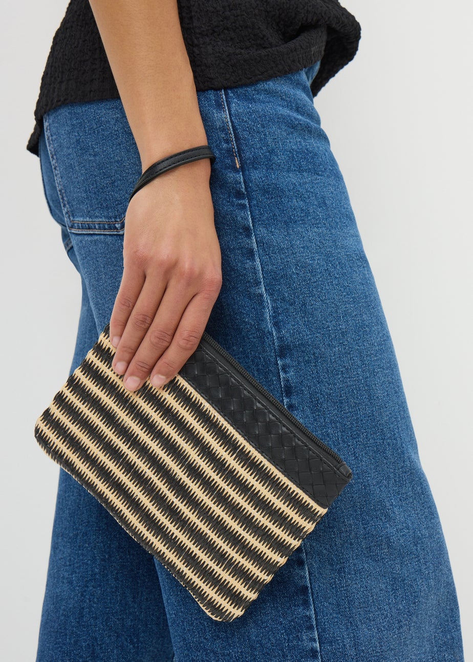 Black Straw Purse