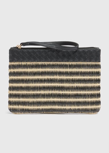 Black Straw Purse