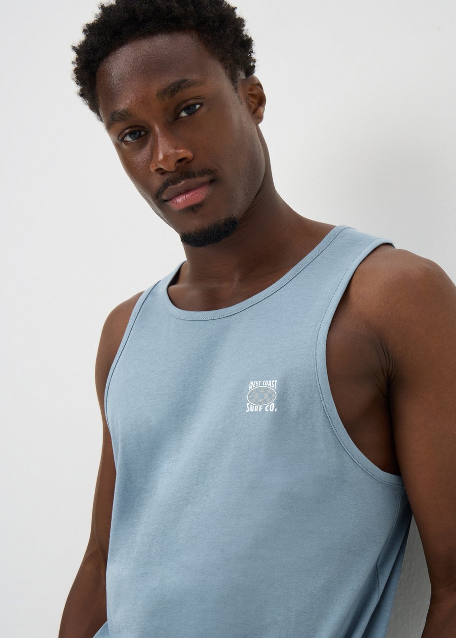 Blue Surf Ringer Vest