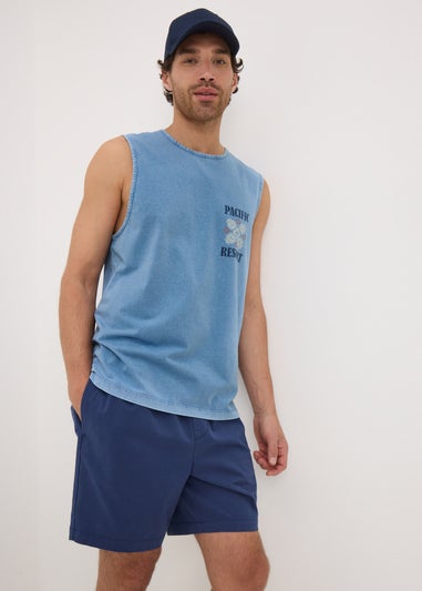Blue Acid Wash Pacific Resort Vest