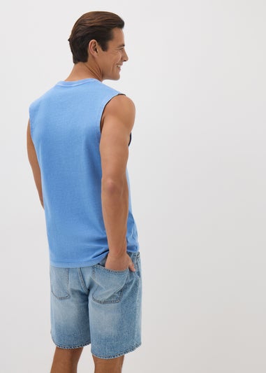 Blue Washed Tank Vest