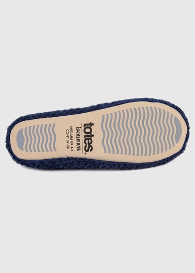 Totes Isotoner Navy Ladies Popcorn Ballet Slippers