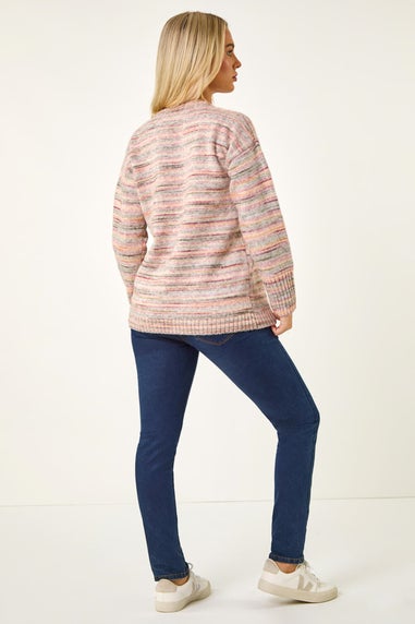 Roman Beige Petite Space Dye Knitted Jumper