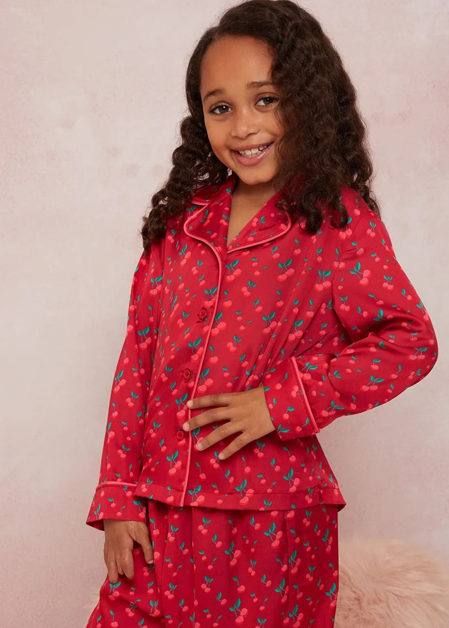 Chi Chi London Red Girls Cherry Pyjama Set (3-10 Years)