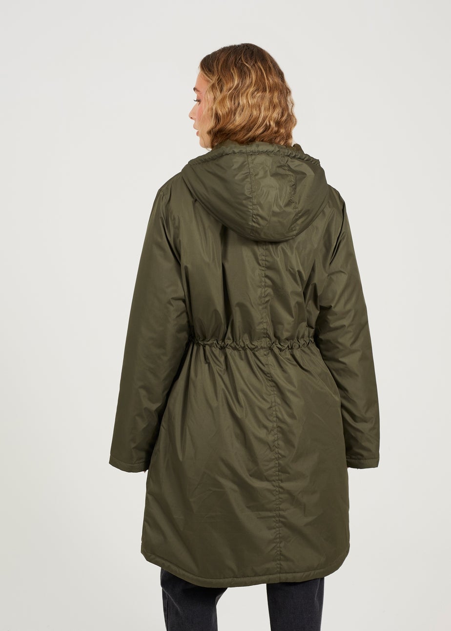 Brave Soul Khaki Shower Resistant Padded Parka Jacket