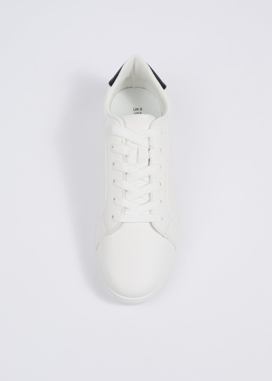 Brave Soul White PU Lace Up Trainers