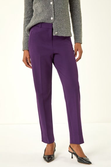 Roman Plum Straight Leg Stretch Trouser