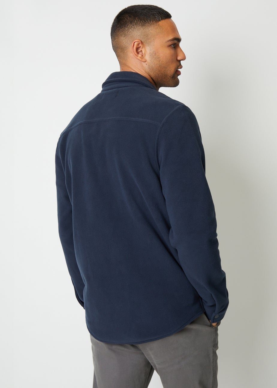 Threadbare Navy Microfleece Shacket