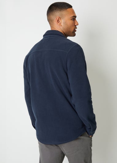 Threadbare Navy Microfleece Shacket
