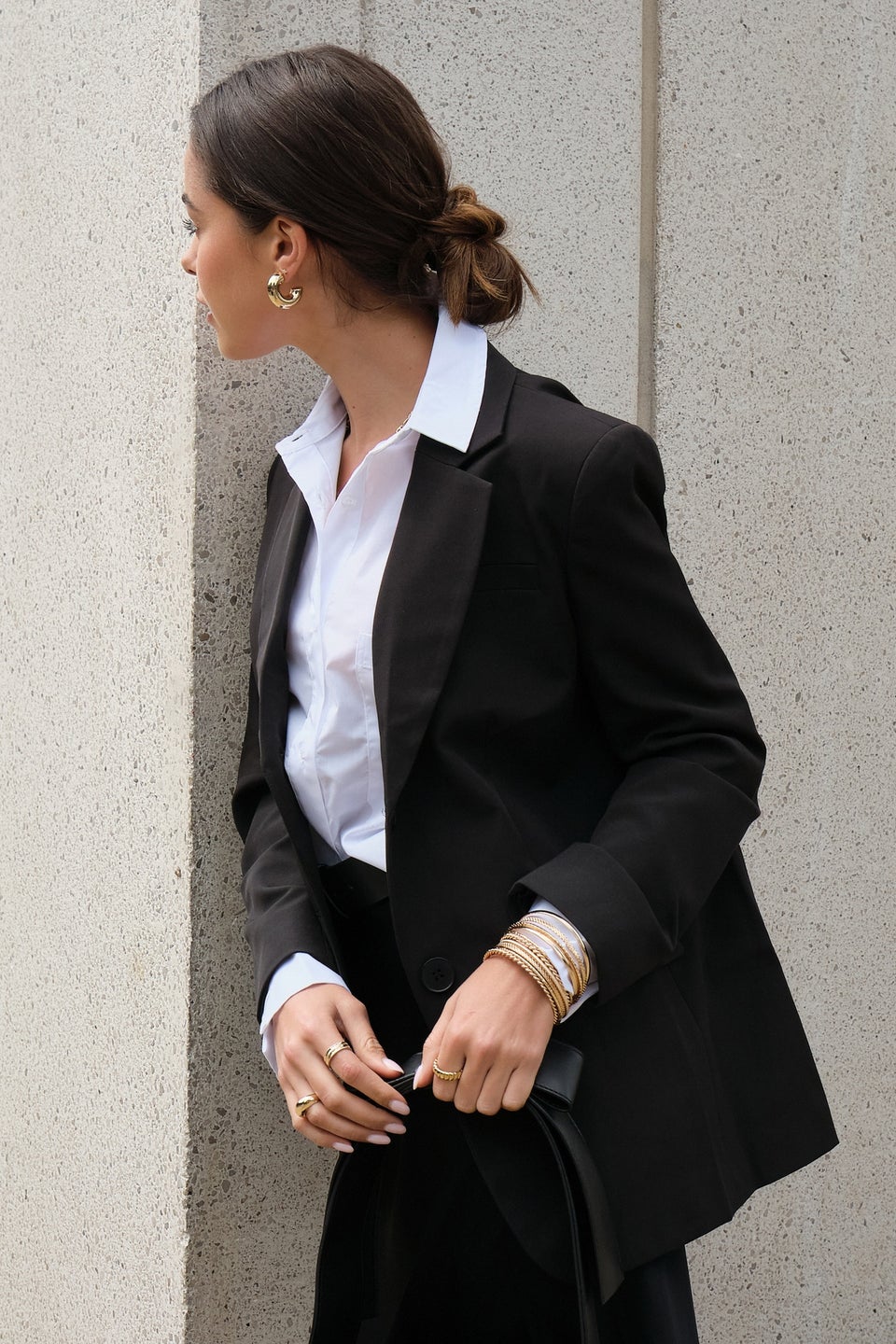 Mood Gold Textured Stacker Bangles (Pack Of 6)