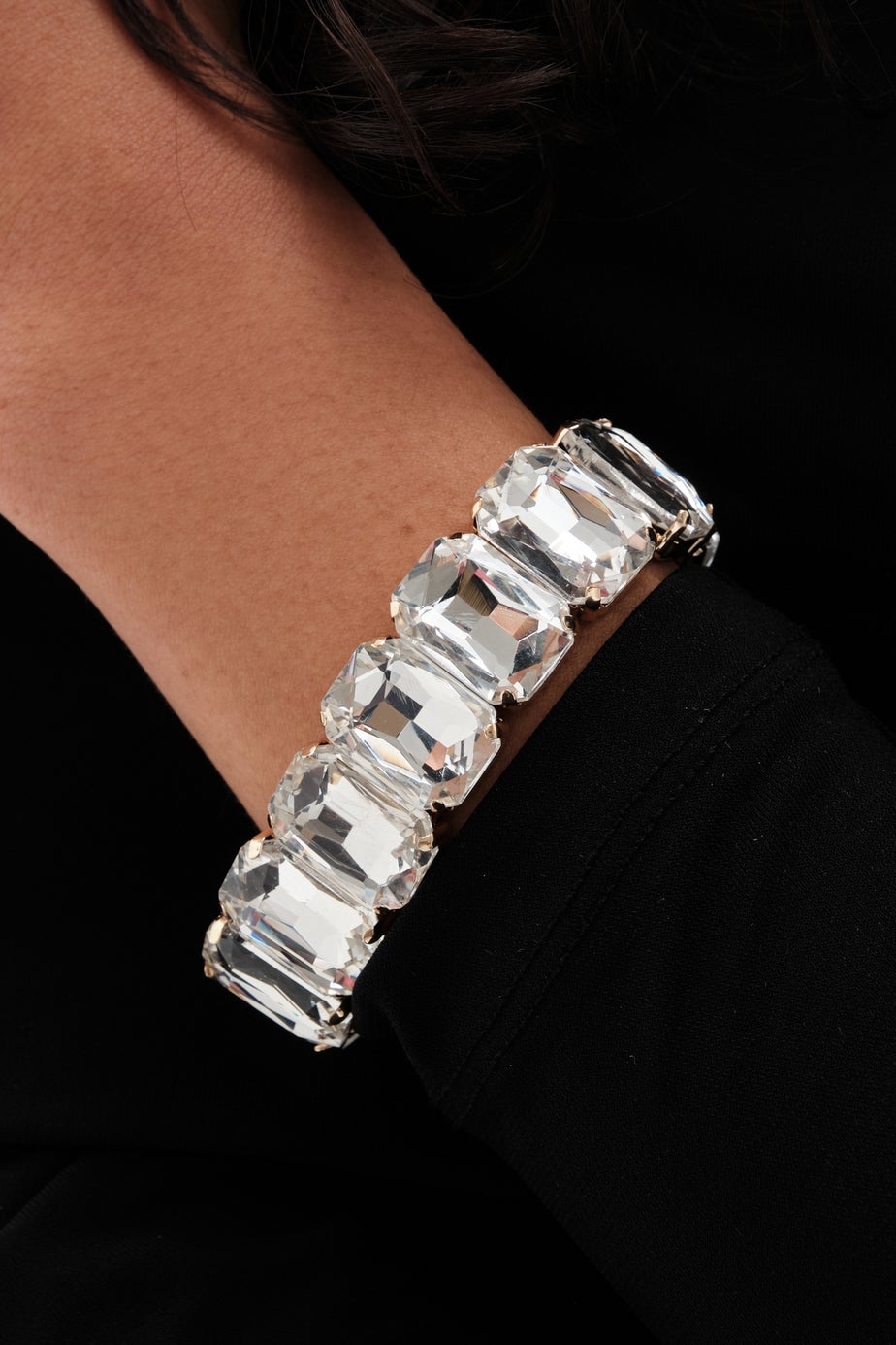 Mood Gold Crystal Stone Stretch Bracelet