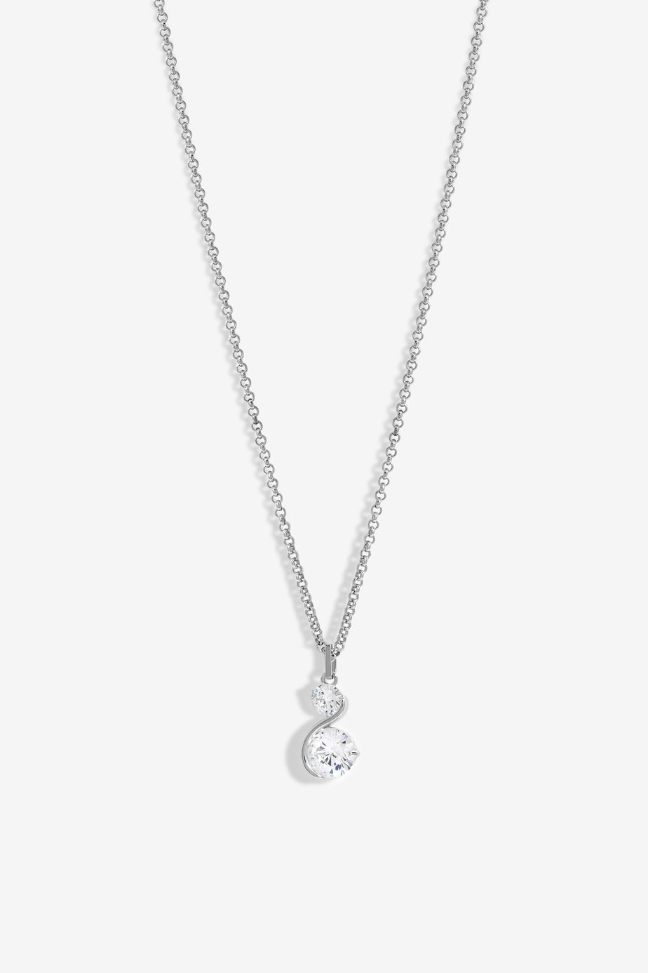 Jon Richard Rhodium Plated Infinity Pendant - Gift Box