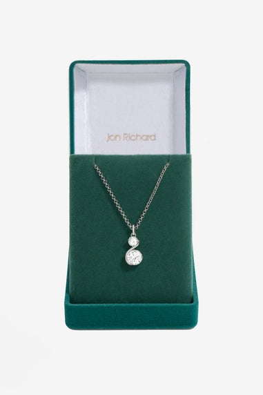 Jon Richard Rhodium Plated Infinity Pendant - Gift Box