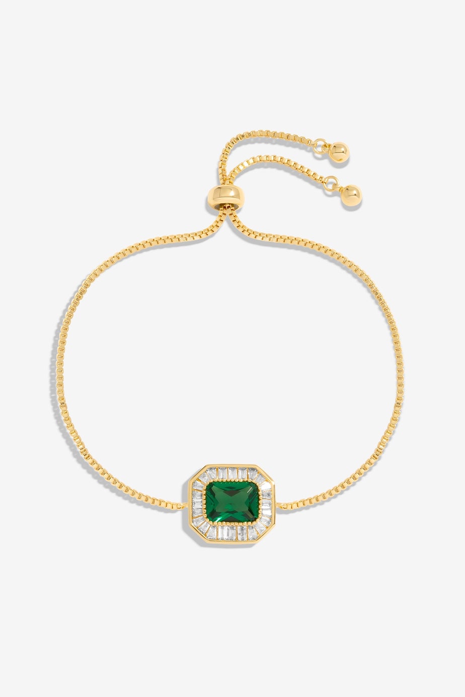 Jon Richard Gold Plated And Emerald Toggle Bracelet  - Gift Box