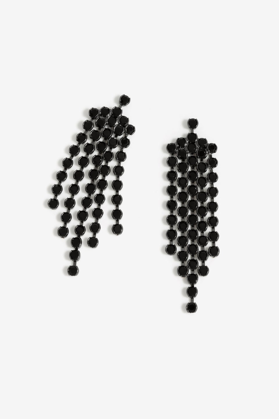 Jon Richard Hematite Plated Jet Waterfall Earrings