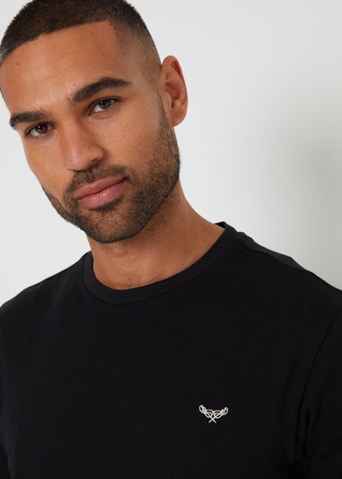 Threadbare Black Dray Shortie Check Pyjama Set