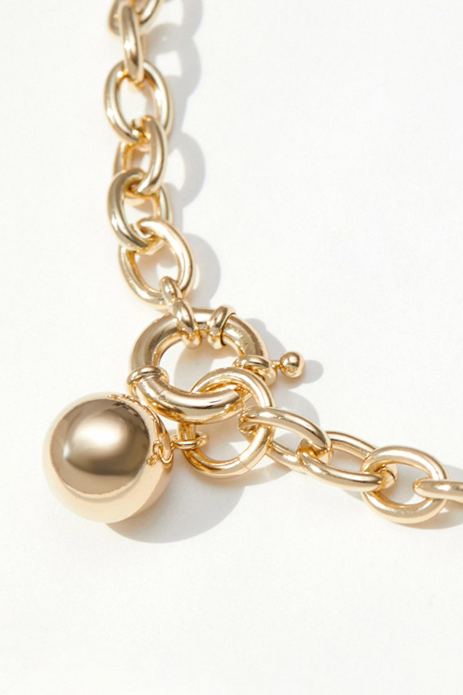 Jon Richard Gold Plated Polished Ball Necklace