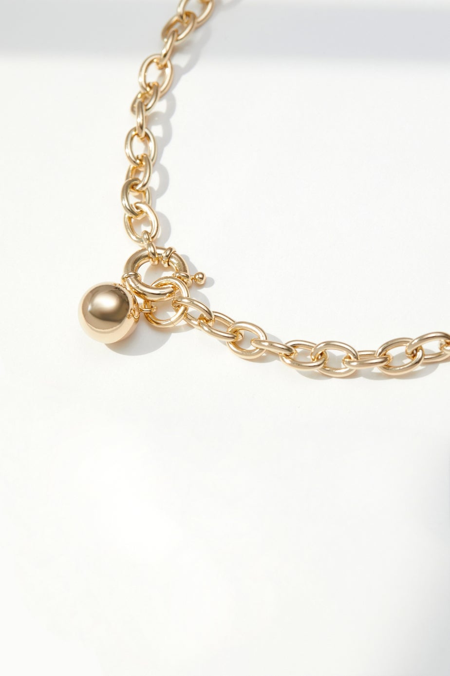 Jon Richard Gold Plated Polished Ball Necklace