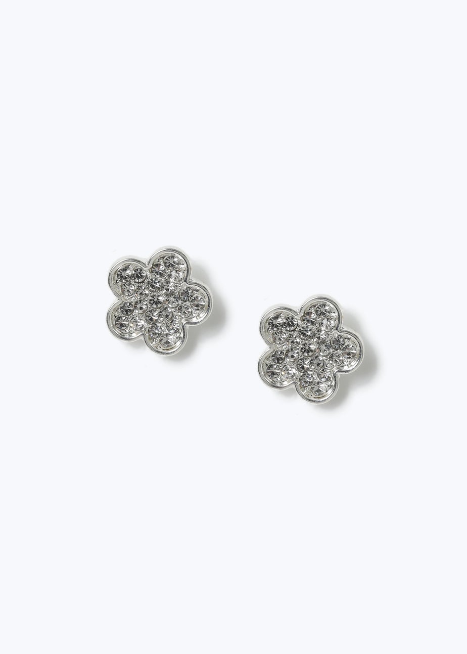 Silver Flower Earrings