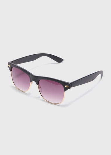 Black Clubmaster Ombre Lens Sunglasses