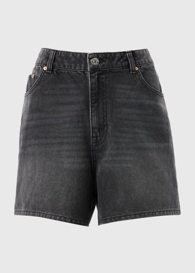 Black High Waisted Denim Shorts