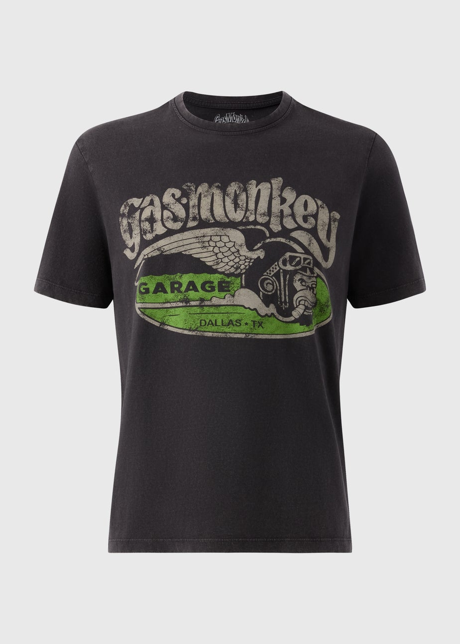 Charcoal Washed Gas Monkey T-Shirt