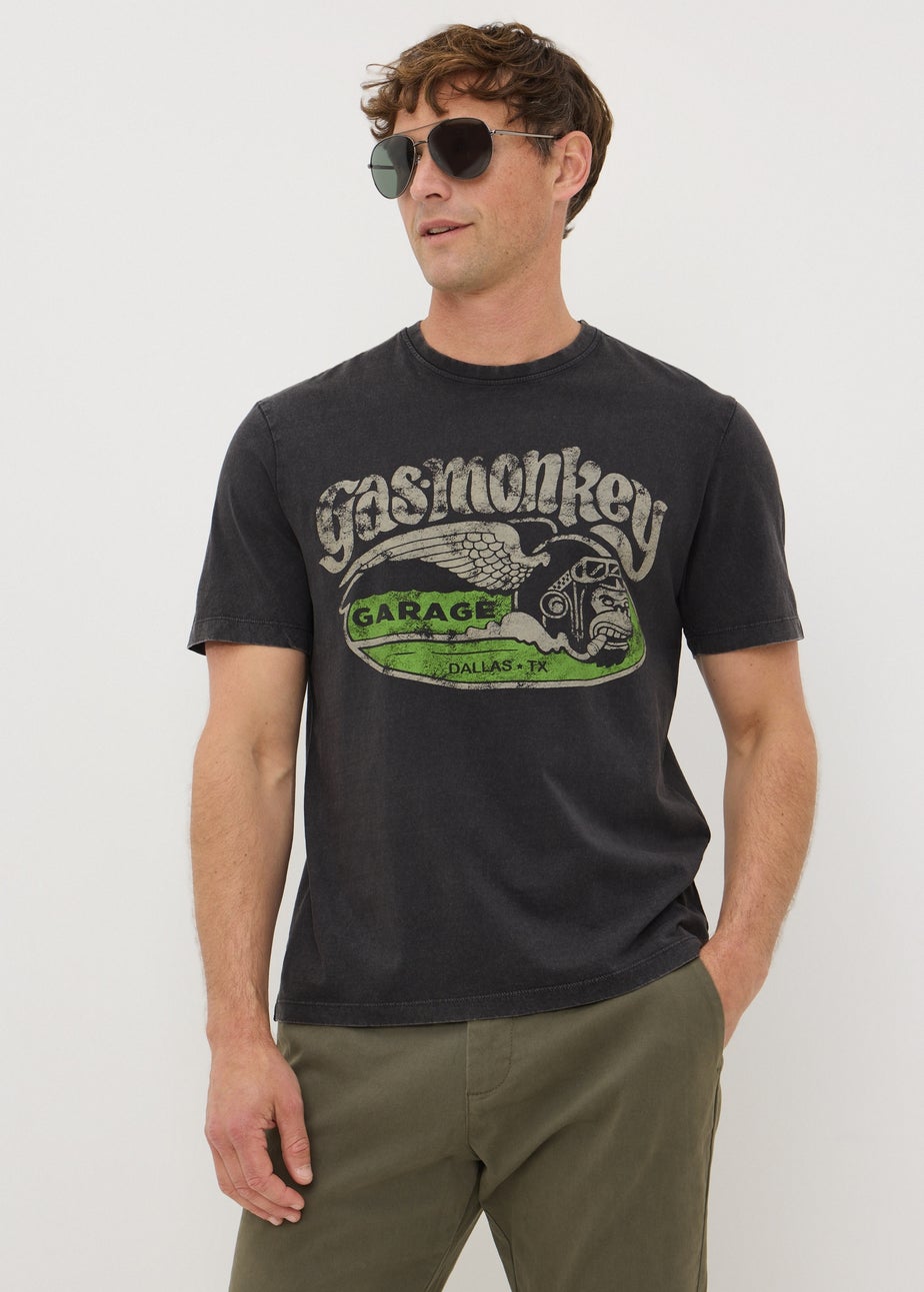 Charcoal Washed Gas Monkey T-Shirt