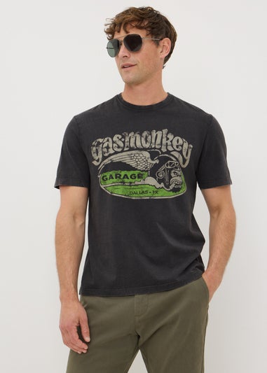 Charcoal Washed Gas Monkey T-Shirt