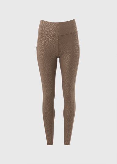 Souluxe Brown Animal Print Leggings