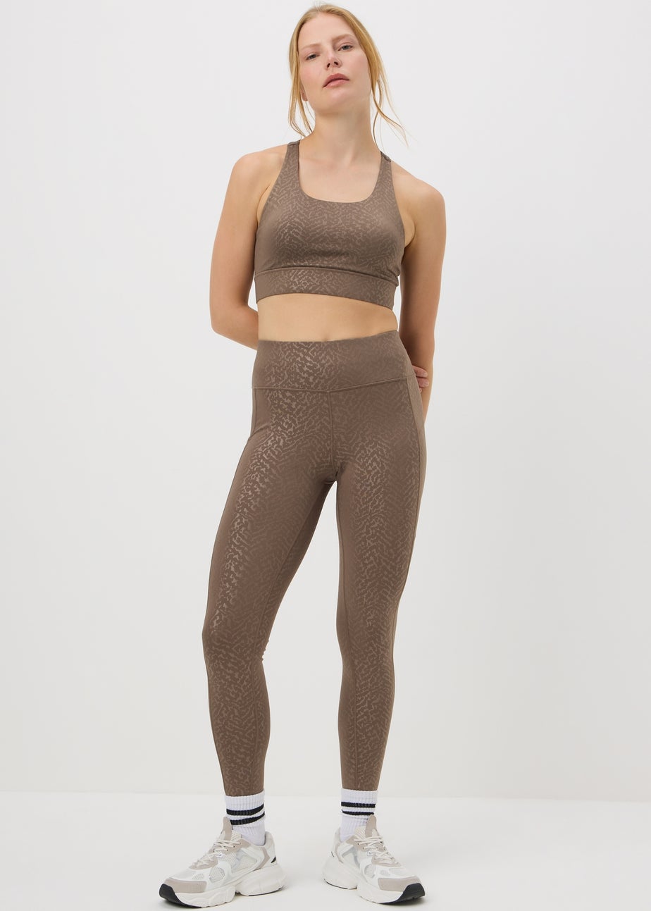 Souluxe Brown Animal Print Leggings