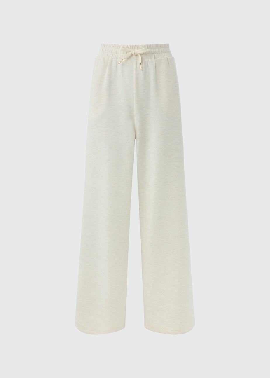 Souluxe Oatmeal Wide Leg Jogging Bottoms