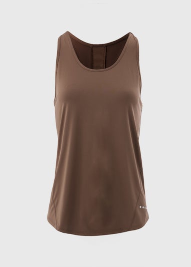 Souluxe Mocha Mesh Sports Vest Top