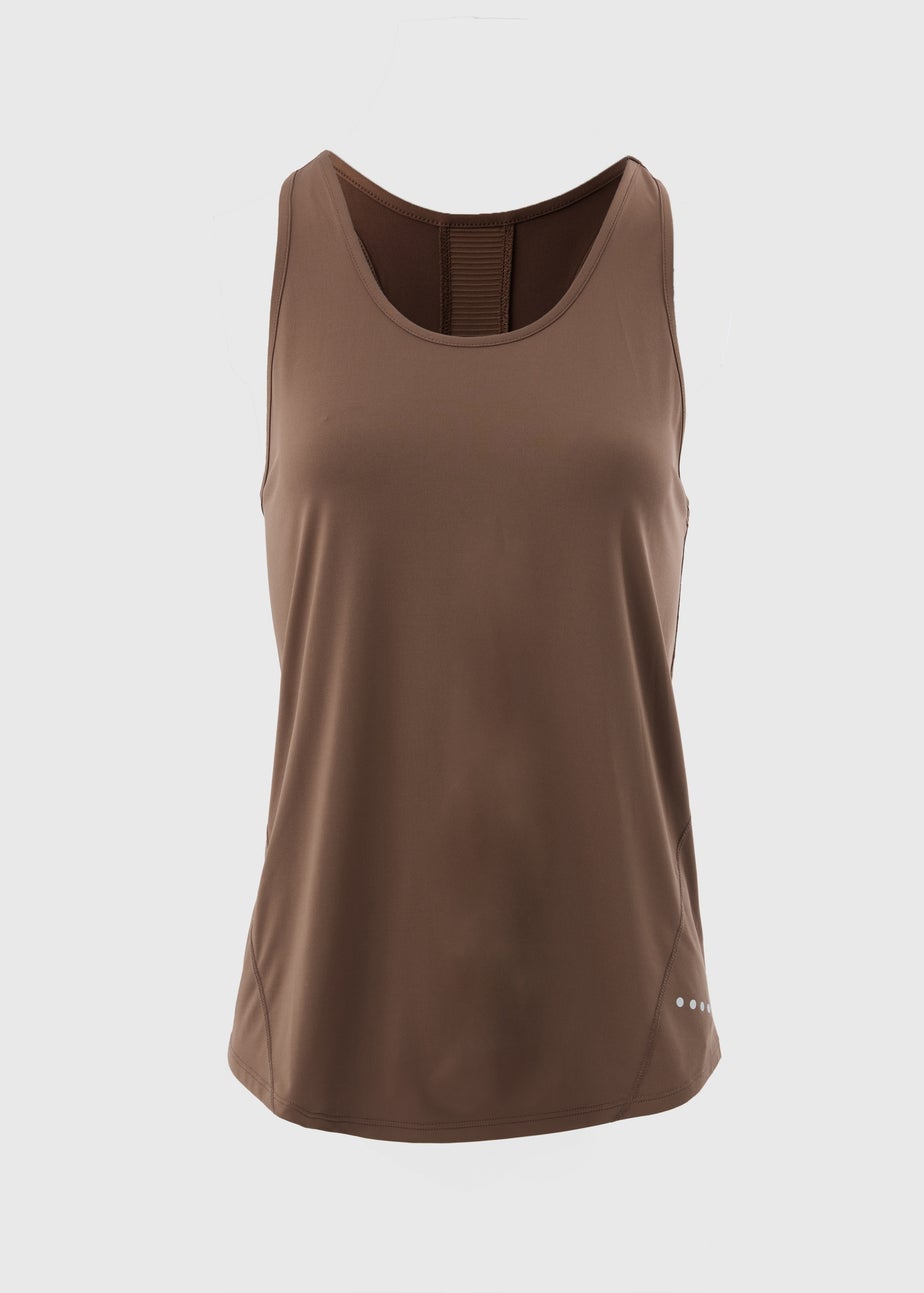 Souluxe Mocha Mesh Sports Vest Top