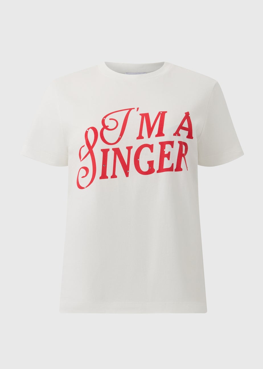 Sabrina Carpenter White I'm A Singer T-Shirt