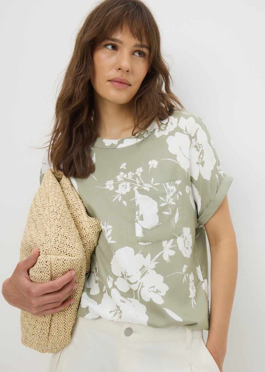 Green Floral Pocket Box Top