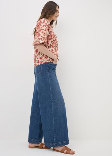 Pink Paisley Print Co Ord Blouse