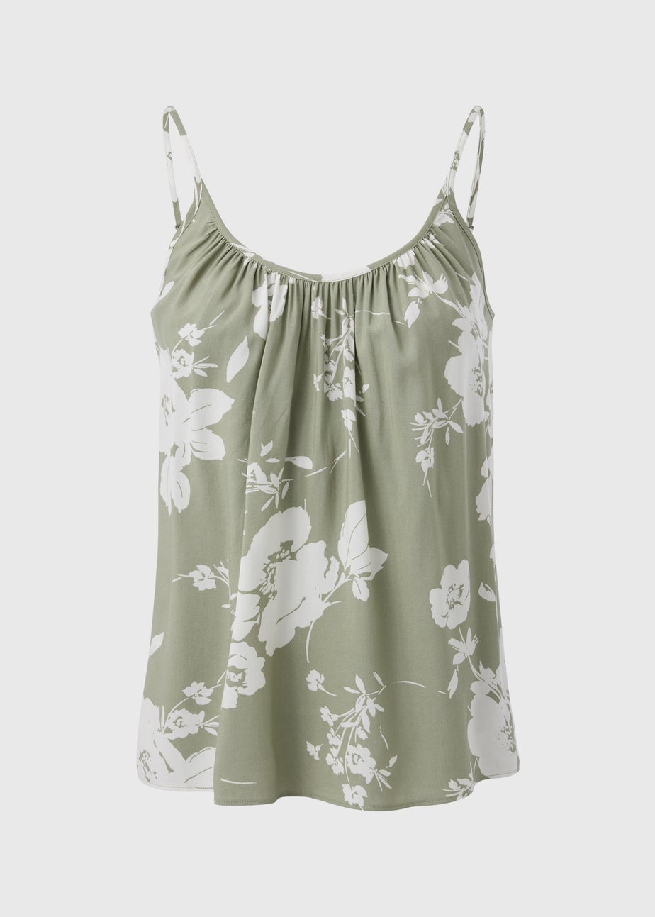 Sage Green Floral Cami Top