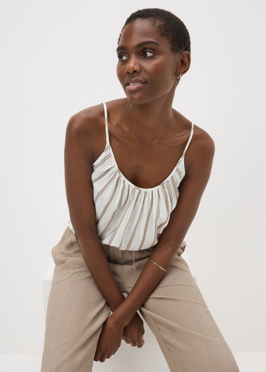 Brown Stripe Cami Top