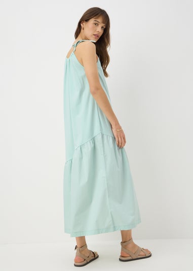 Mint Asymmetric Tiered Cami Maxi Dress