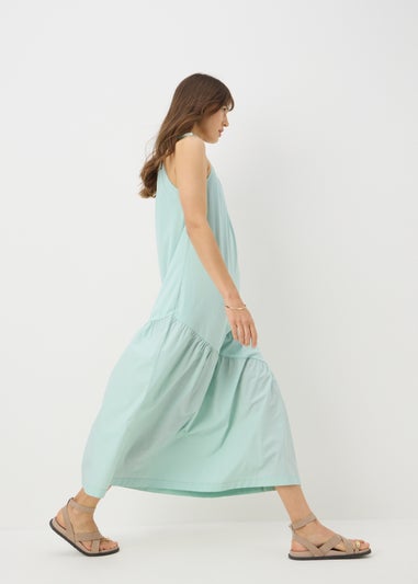 Mint Asymmetric Tiered Cami Maxi Dress
