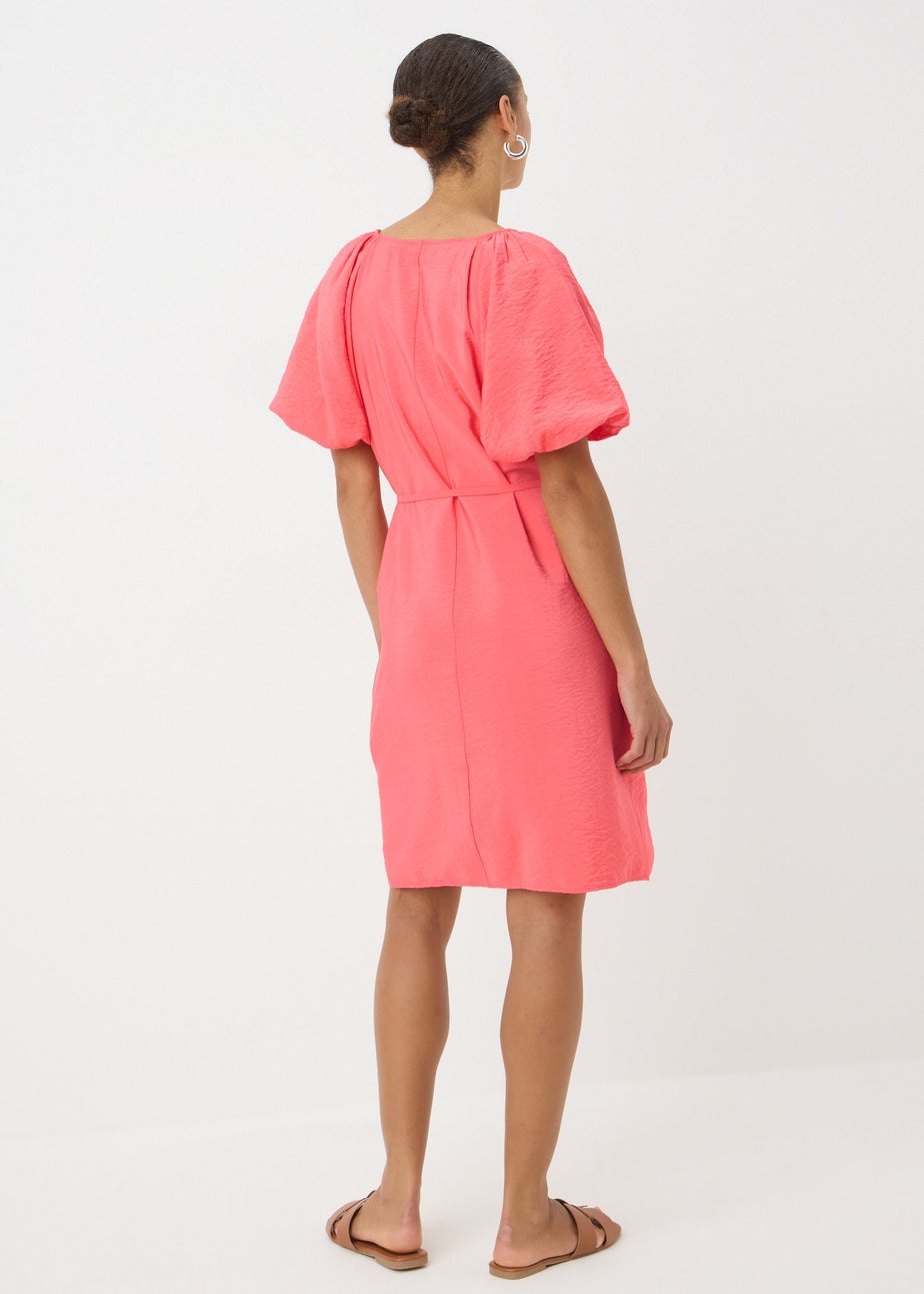 Coral Tie Belt Mini Dress