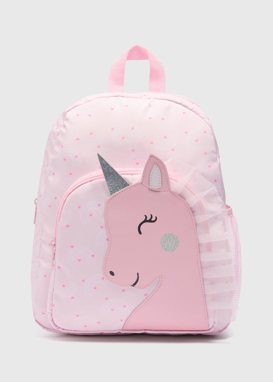 Girls Pink Unicorn Backpack