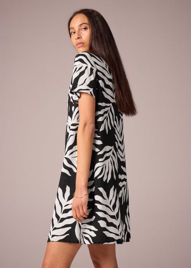 Black Leaf Popover Tunic Dress