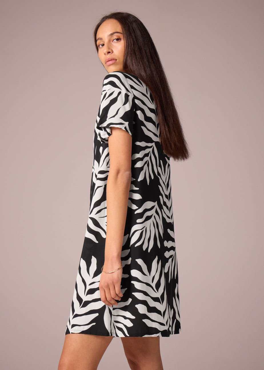 Black Leaf Popover Tunic Dress