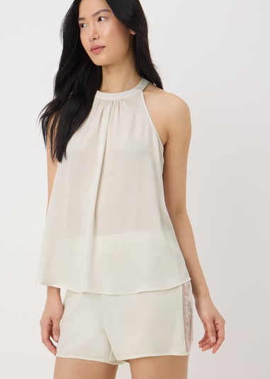 Cream Bride Halter Neck Pyjama Set