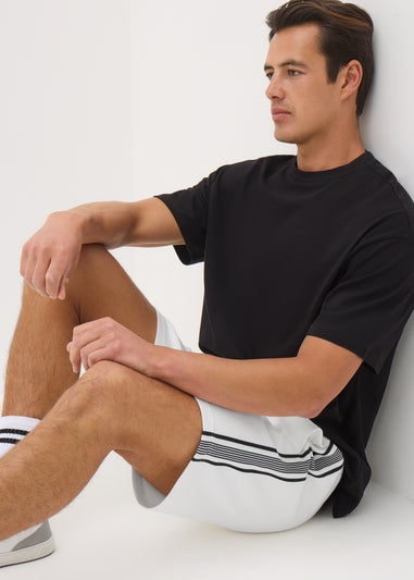 White Smart Tape Co Ord Shorts